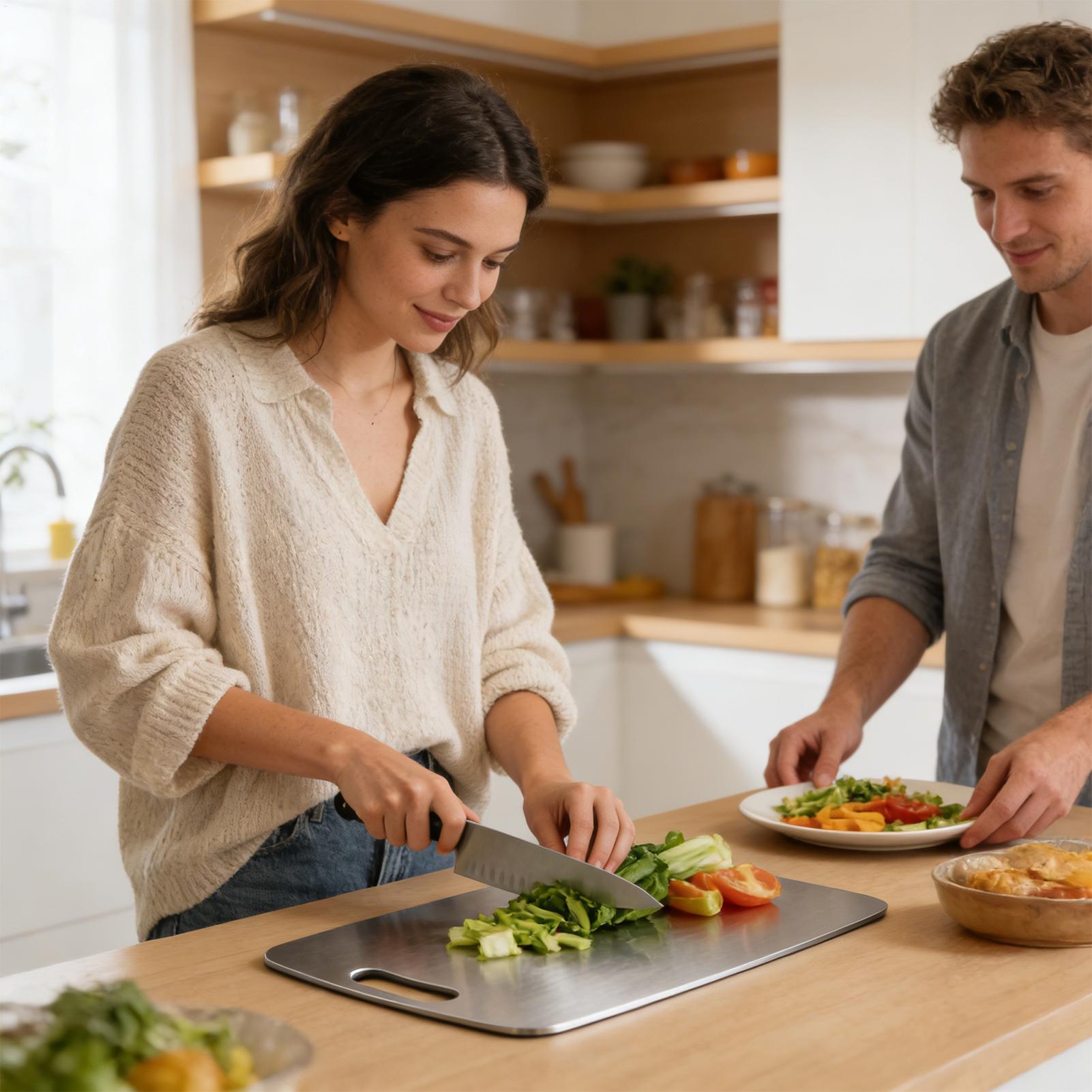 Meal Prep For Cutting - Двусторонняя разделочная доска из нержавеющей стали