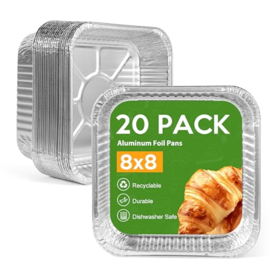 Meal Prep Containers - Одноразовые алюминиевые формы 8x8 дюймов -