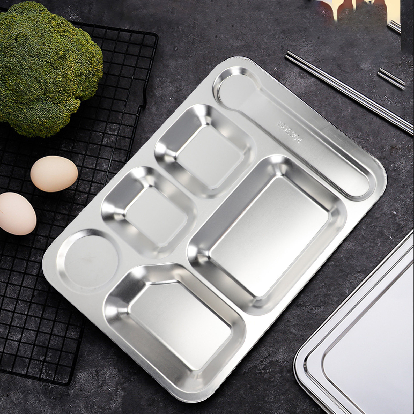 1 шт. серебристый ланч-поднос  – обзор и цена Meal Prep Containers
