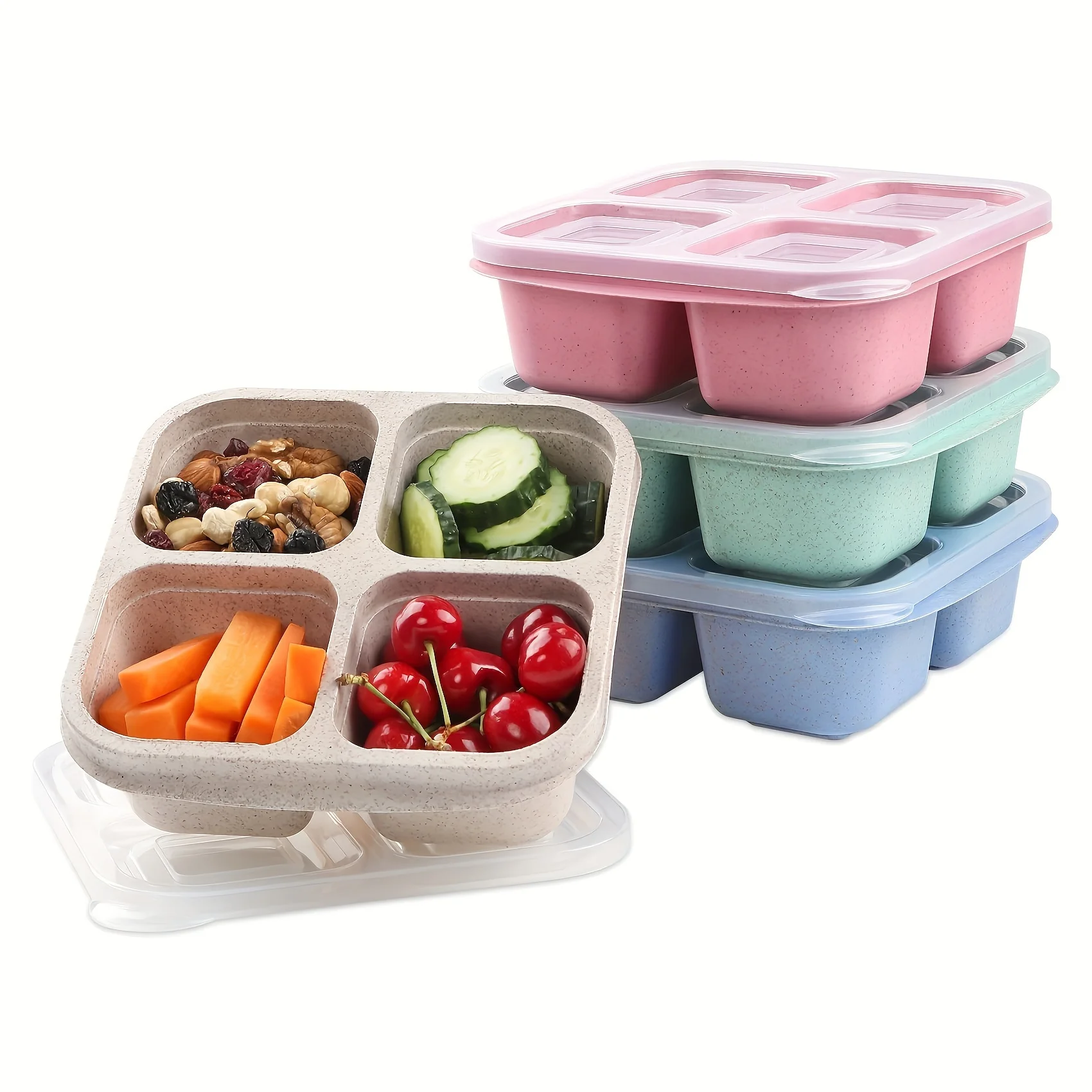 Коробка для закусок с четырьмя – обзор и цена Meal Prep Containers