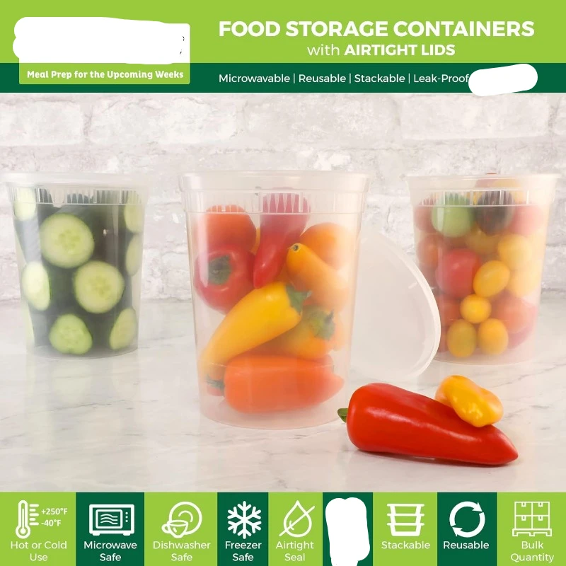 [24 комплекта] 8-32 унции плас – обзор и цена Meal Prep Containers