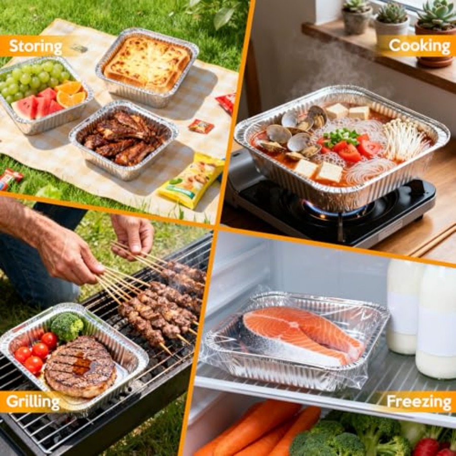 Одноразовые алюминиевые формы  – обзор и цена Meal Prep Containers